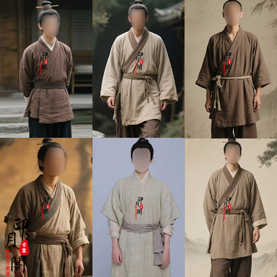 唐宋明朝男士棉麻群演老百姓古装