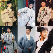 书生服文人公子诗人古装 宁采臣同款 宋朝明朝棉麻男士 影视古装