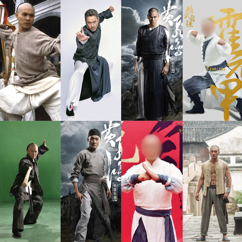 影视古装黄飞鸿同款古装棉麻民国旧上海滩长衫长袍武师服武侠古装