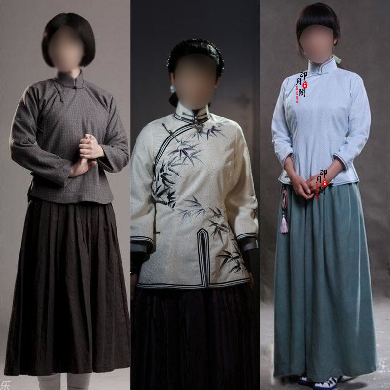 村姑青年旗袍秀禾服民国学生装