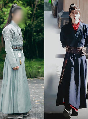 影视男士汉服武侠少爷黑色古装