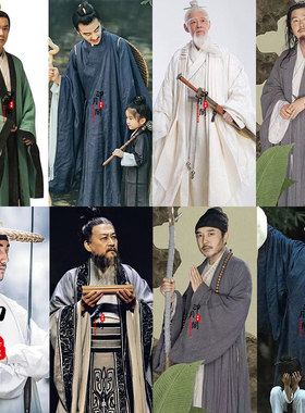 棉麻道士侠客男士汉服武侠古装