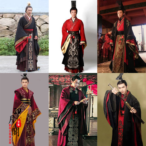 秦汉时期男士古装汉服喜服皇帝服