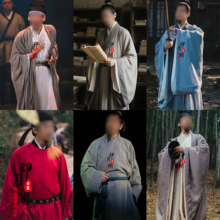 影视古装宋朝文人诗人将军男士汉服辛弃疾同款棉麻大臣服官服古装