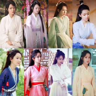 影视香蜜蜜同款 侠女服古典舞蹈服 唐朝魏晋女汉服仙女服女侠古装