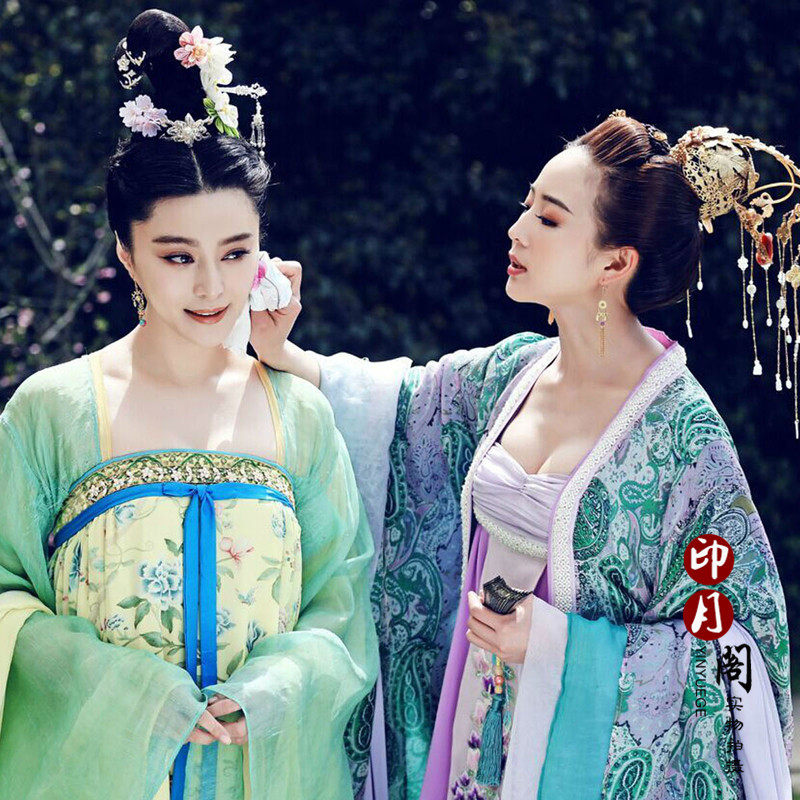 影楼古装主题 武则天影视剧 武媚娘徐慧姐妹服装唐装演出写真襦裙