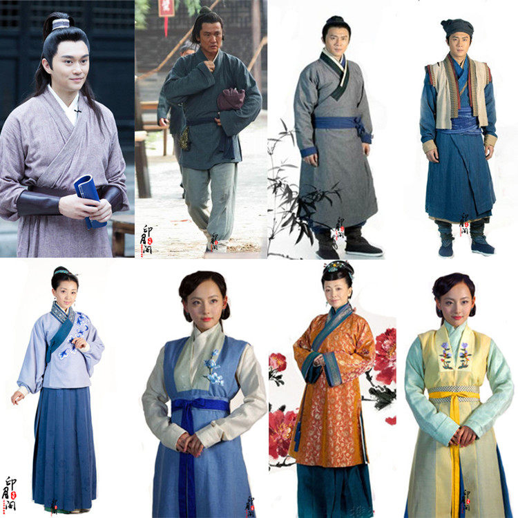 棉麻武侠少爷演出服影视古装