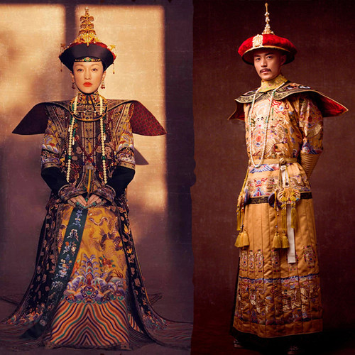 影视古装如懿同款古装龙袍清朝皇后服皇帝服满族古装刺绣