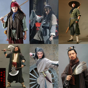 影视古装水浒传同款古装宋朝汉服男武松李逵古装武侠棉麻侠客古装