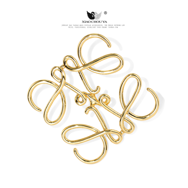 罗家几何镂空胸花胸针高档女高级设计感小众奢华精致西装别针配饰