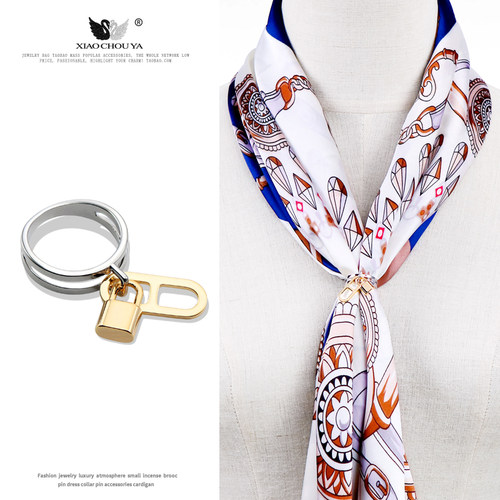 小猪鼻子锁头挂件丝巾扣高档配饰