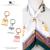 个性 高档kelly包包mini丝巾扣多功能围巾小方巾飘带扣环固定配饰