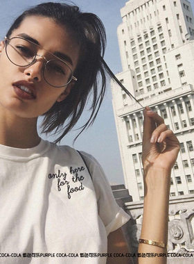 2023春夏新款t恤女装ins宽松短袖女chic上衣短袖打底衫潮学生韩版