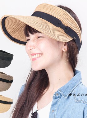 日本代购春夏女士空顶防晒大帽檐