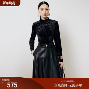 上衣女25冬新款 打底衫 5522A 百搭高领丝绒长袖 firststation时尚