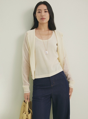 firststation时尚连帽微宽松蝙蝠袖短款针织开衫女25春新款9120A