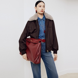 firststation经典撞色翻领夹克式短款棉衣外套女25秋新款M122A