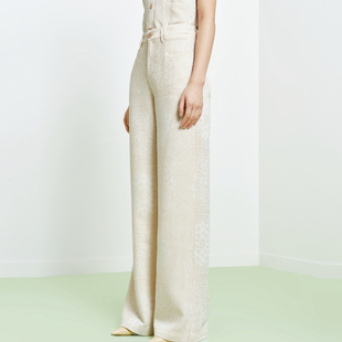 FS复古高腰莱赛尔天丝提花宽松直筒牛仔裤26春夏新款女装J682A