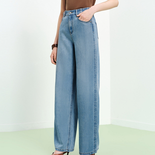 J662A 女装 FS简约摩登高腰宽松舒适透气直筒天丝牛仔裤 26春夏新款