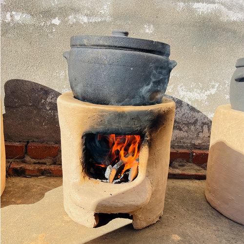 手工泥炉炉壁加厚不跑烟包围炉口