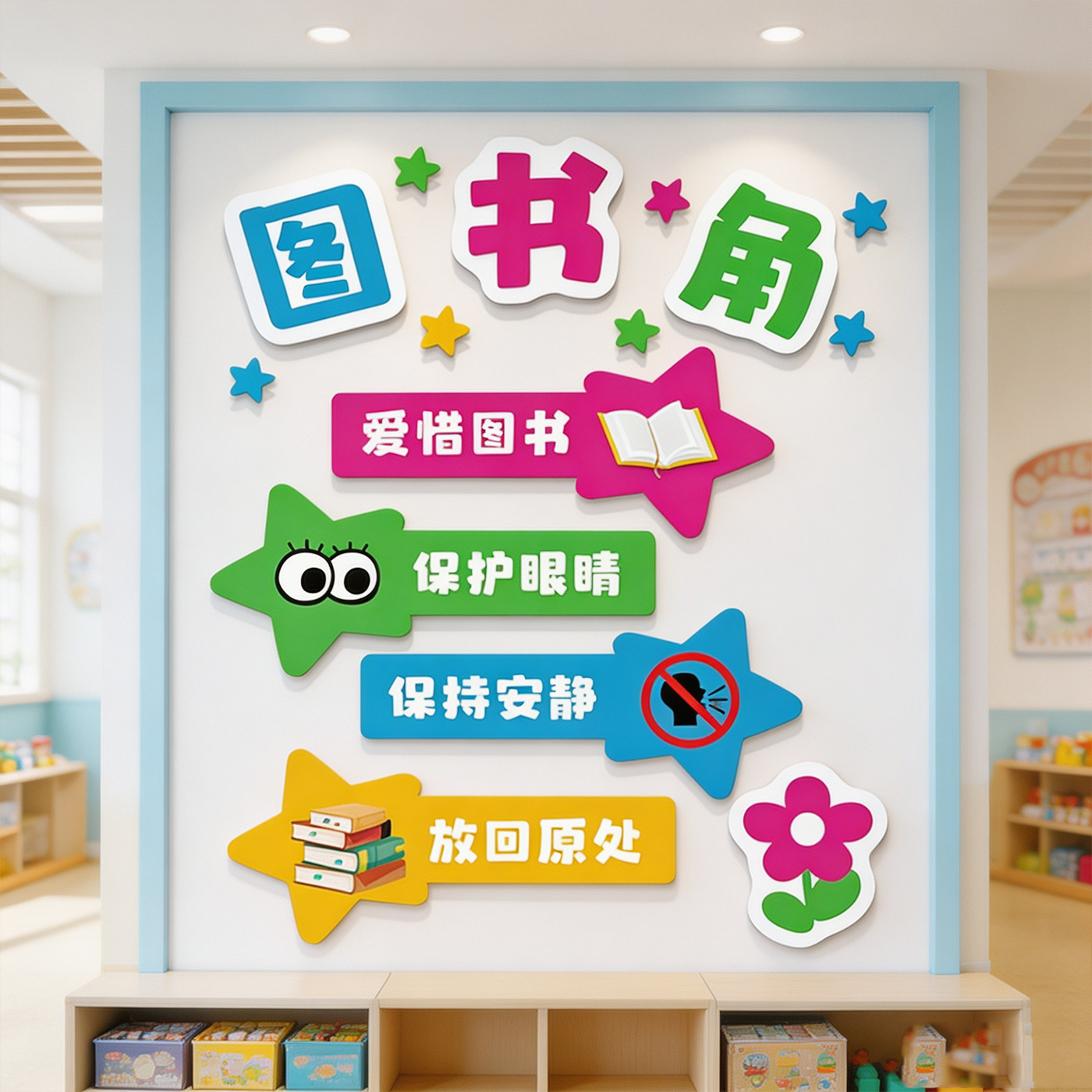 卫生角布置班级卫生公约墙贴画小学值日生教室文化墙面装饰品建设