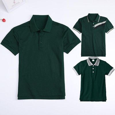 童中小学生墨绿色夏季校服短袖