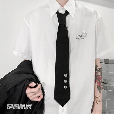 独家朋克暗黑复古风制服百搭领带