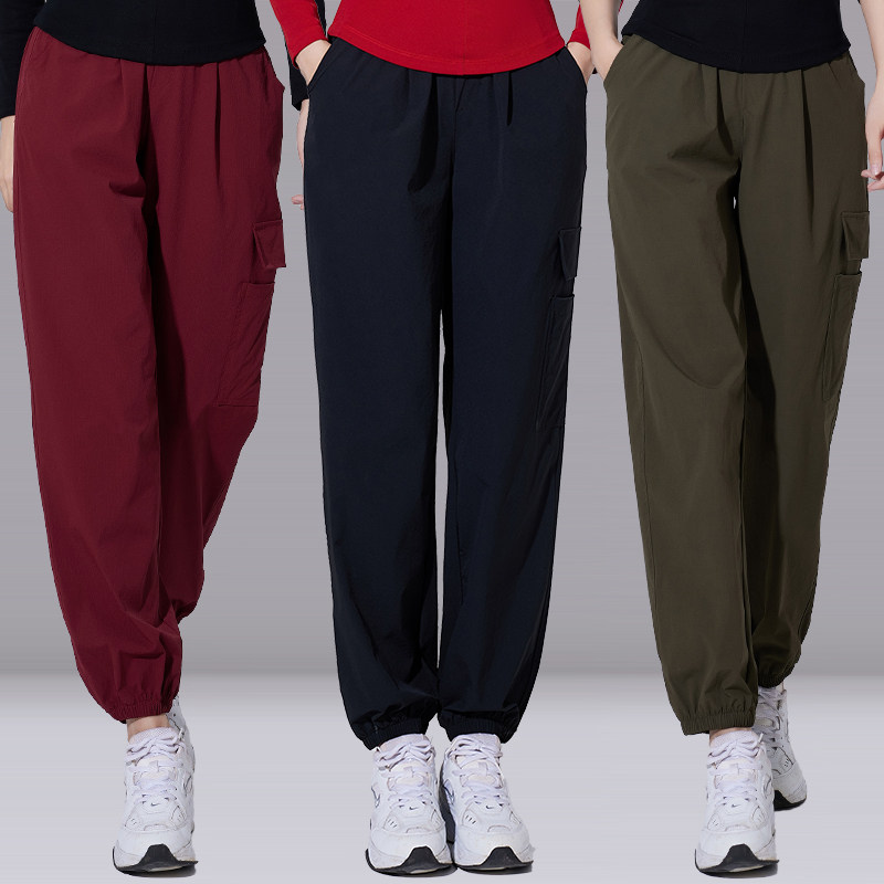 广场舞裤子跳舞裙裤舞蹈裤裙女牛奶丝长裤服装秋冬运动速干练功裤