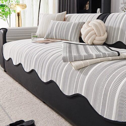 凉豆豆异形沙发垫2026新款夏季固定防滑坐垫子高级感冰丝凉席盖布