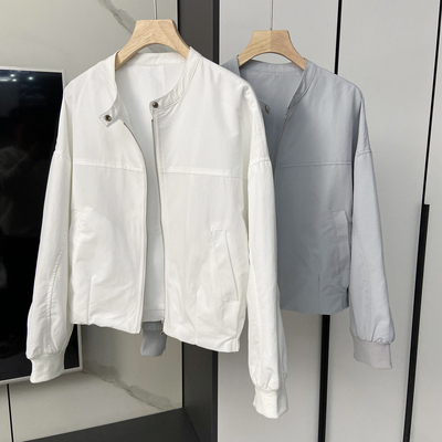 春夏薄款小个子显瘦短外套女圆领