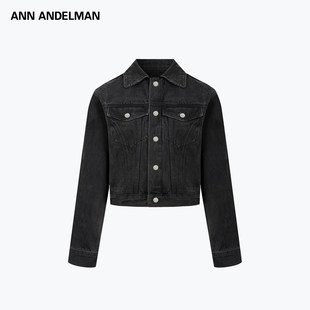 牛仔夹克翻领休闲复古短款 钢印修身 外套 ANDELMAN2026早春新款 ANN