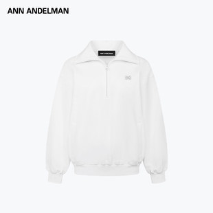 高领半拉链棉质运动衫 新款 无帽卫衣外套 ANDELMAN官方直营秋季 ANN