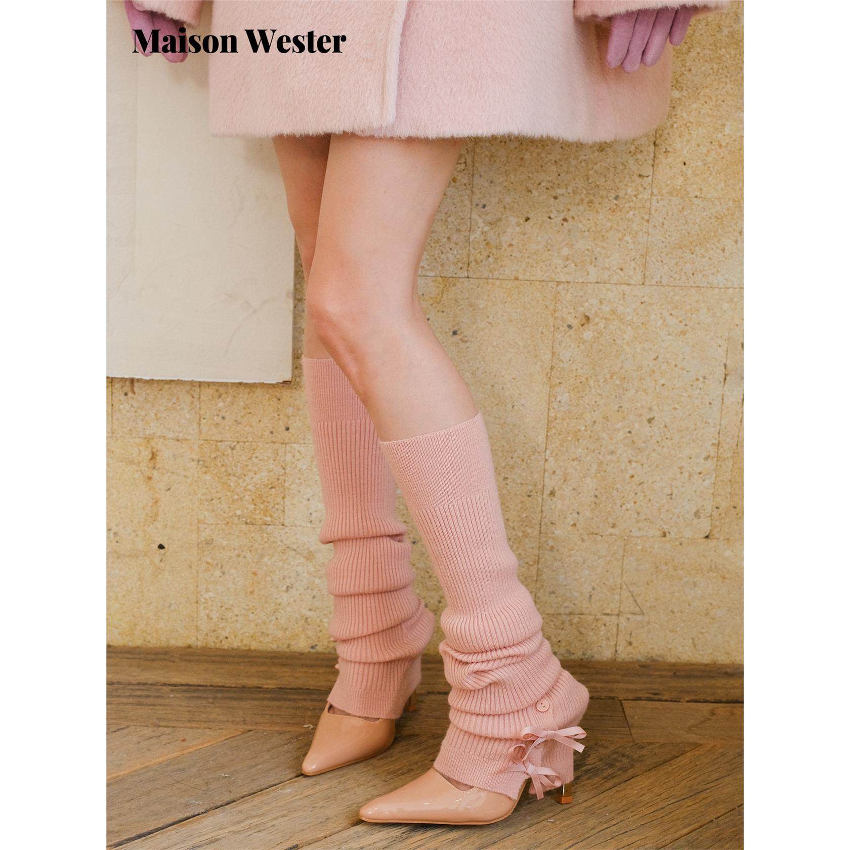 【七夕限定】Maison Wester2025新款可爱百搭粉柔蝴蝶结针织腿套,运动包/户外包/配件,腿套,淘宝优惠券,粉丝福利购,淘宝优惠卷