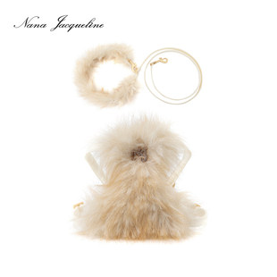 NanaJacqueline宠物牵引绳背心式网眼透气环保皮草猫咪小型犬遛弯