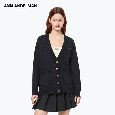 ANNDELM男女同款开衫毛