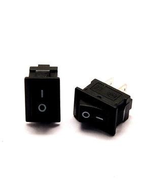 小船型开关 翘板按钮 两脚 KCD1-11 15*10MM 250VAC 3A 黑色