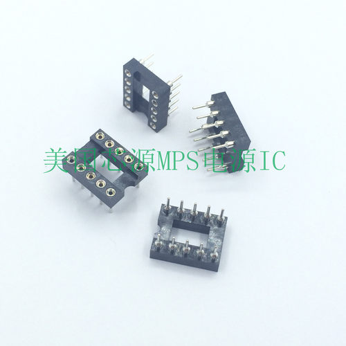直插 IC 座 10P DIP-10 10脚 圆孔针脚座子 间距2.54MM 大量现货