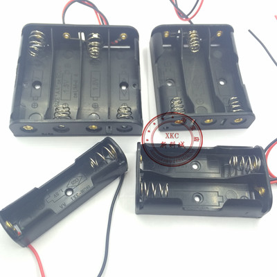 DIY制作7号5号电池座 234节并联电池盒1.5V 3V 4.5V 6V 带150mm线