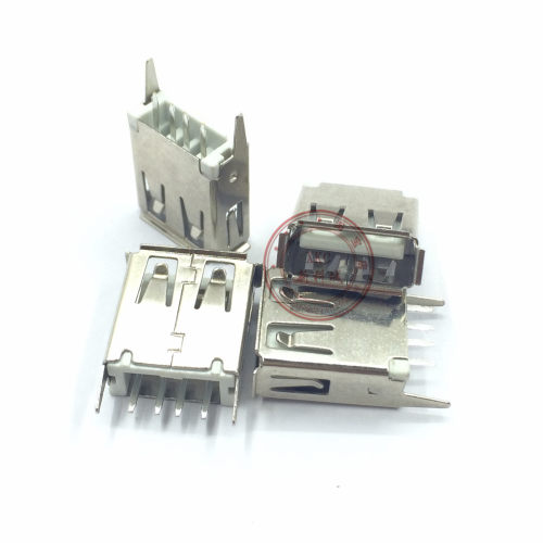 /13.7 直脚立式 USB插座 USB-A母 AF180度 USB母座 A型13.7mm
