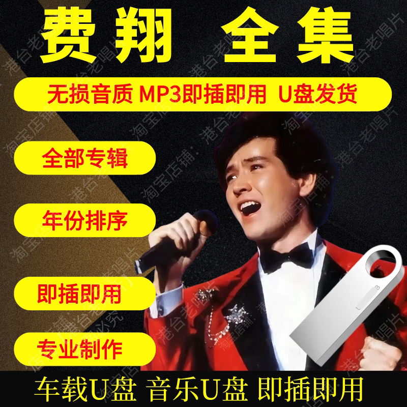 费翔音乐U盘出道至今全集专辑大全高品质MP3无损音质车载U盘新款图片