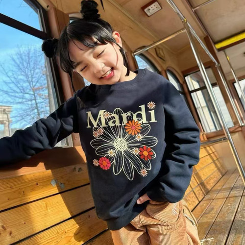 Mardi雏菊童装圆领长袖卫衣