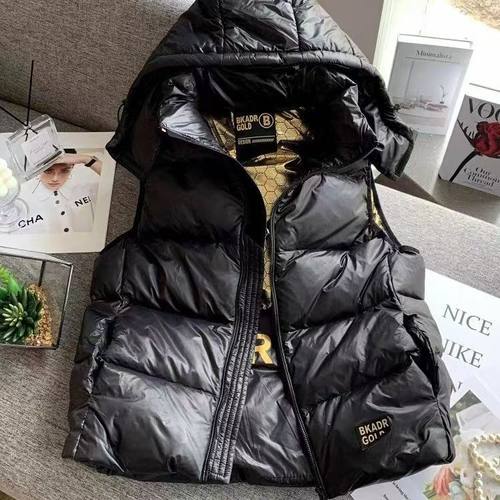 2024新款黑金羽绒棉马甲男冬季韩版潮牌情侣马夹外穿加厚保暖坎肩