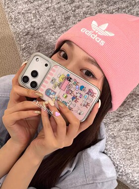 ins韩系可爱甜美少女心条纹电镀银边软壳适用于苹果手机壳iPhone17promax纤维16pro/15/14promax/13/11pro