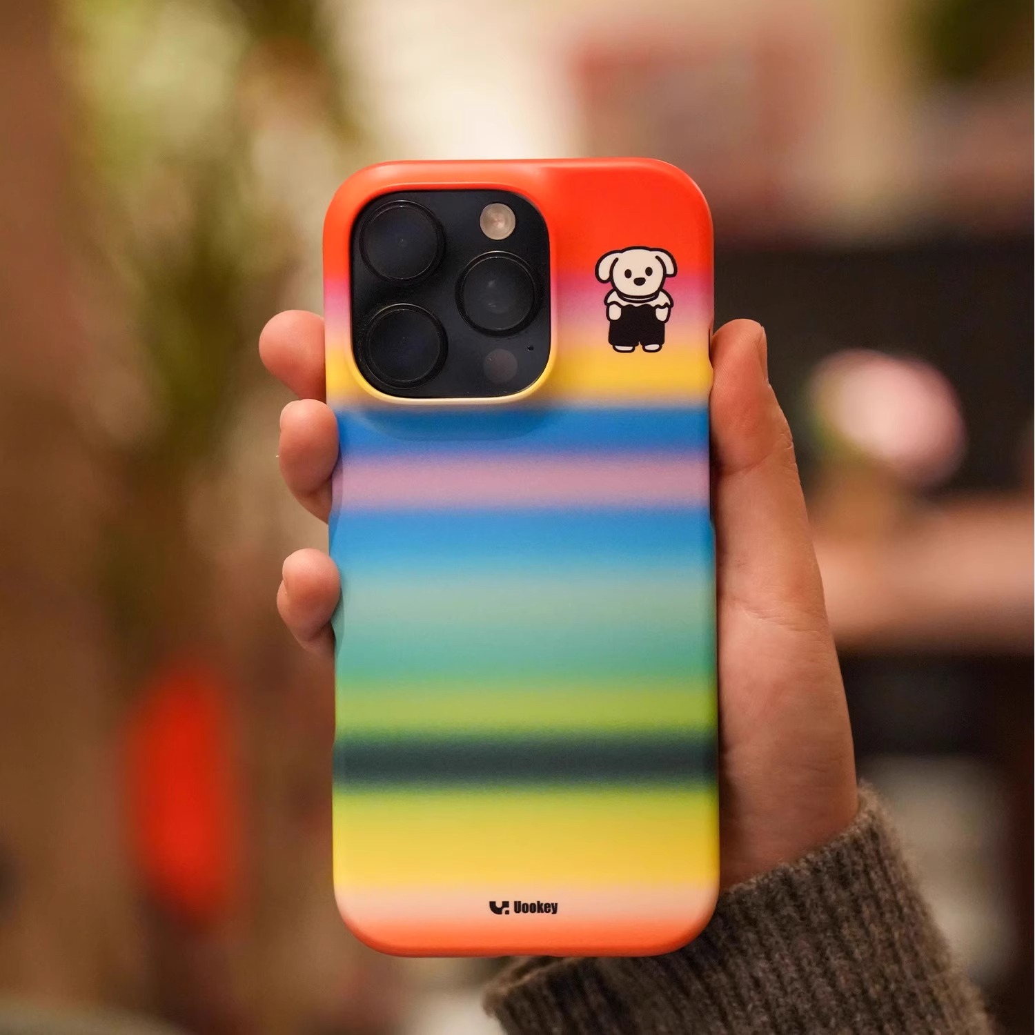 彩虹熊iphone16Promax适用苹果手机壳15pro韩国ins菲林14小众13原创女12mini可爱11全包保护套