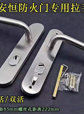 ROCK安恒拉手万科拉手万科地产面板防火门把手防盗门拉手中心距85