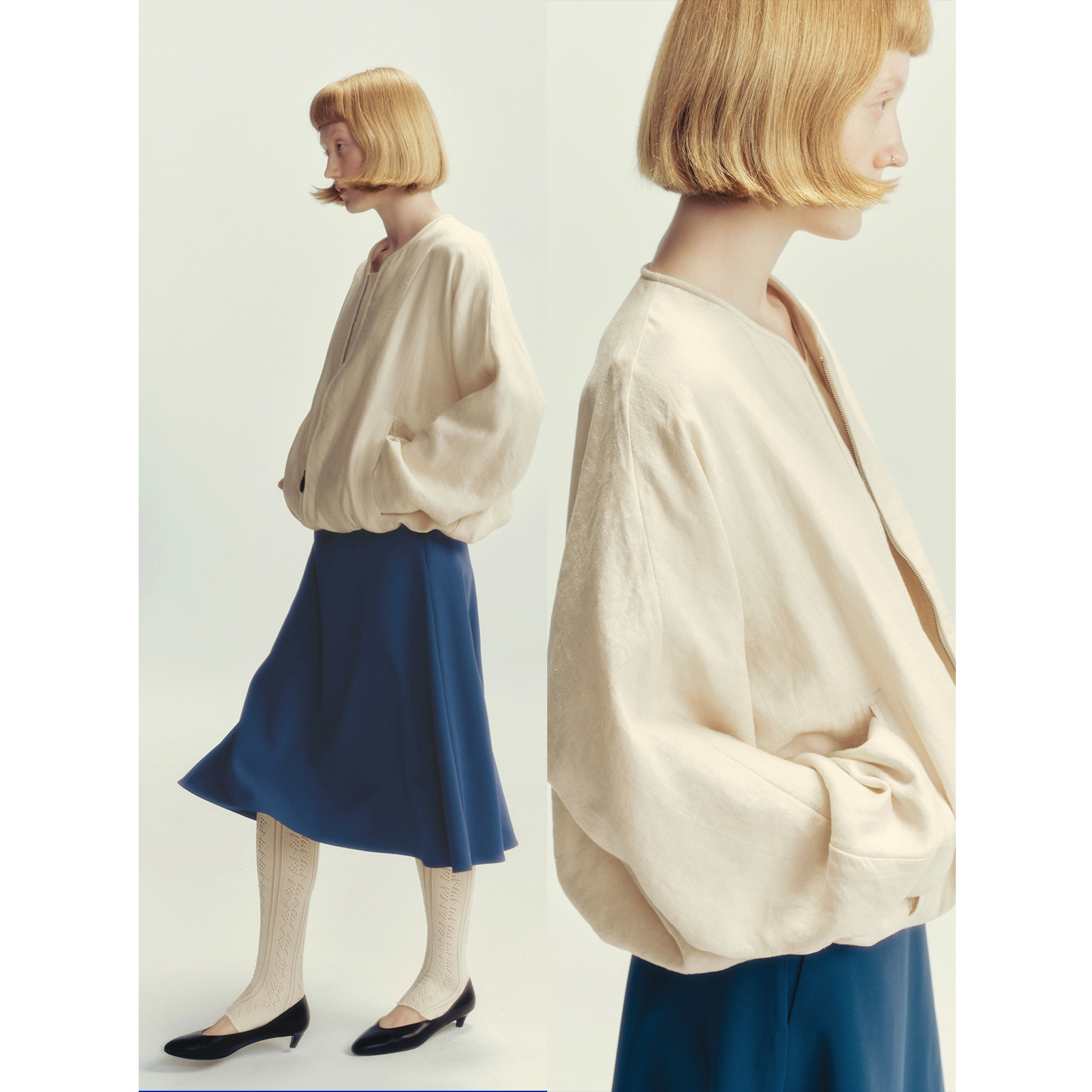 Aquare Bloom空气花苞外套 100%进口亚麻 简约廓形外穿