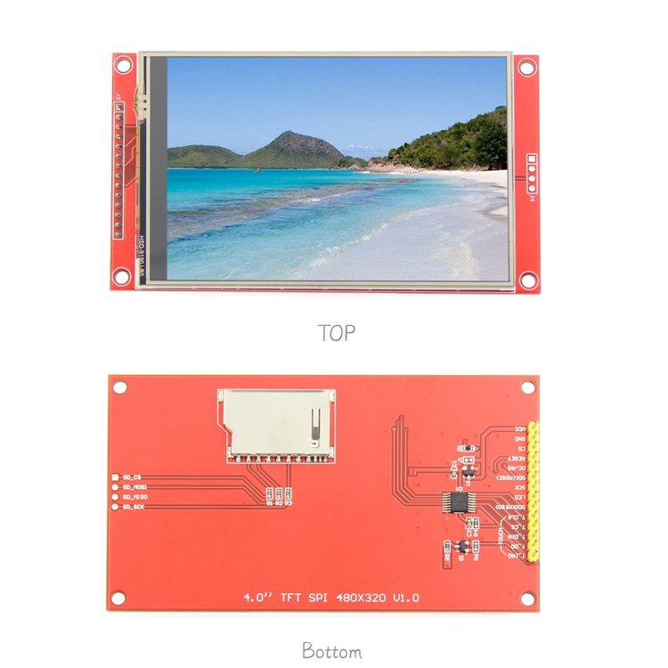 全新4.0寸SPI串口液晶屏触摸屏模块 480*320 TFT显示模块ST7796S