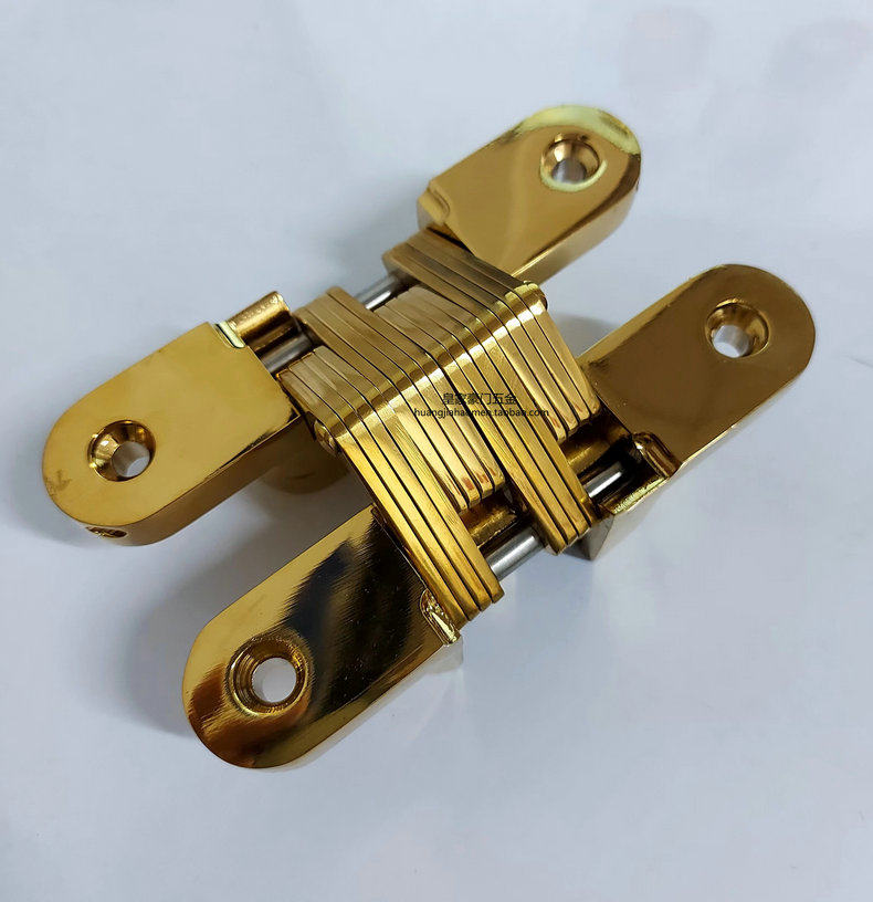 外衣柜隐形铰链十字暗柜门开隐形合页配件木门暗铰链金色合叶合页