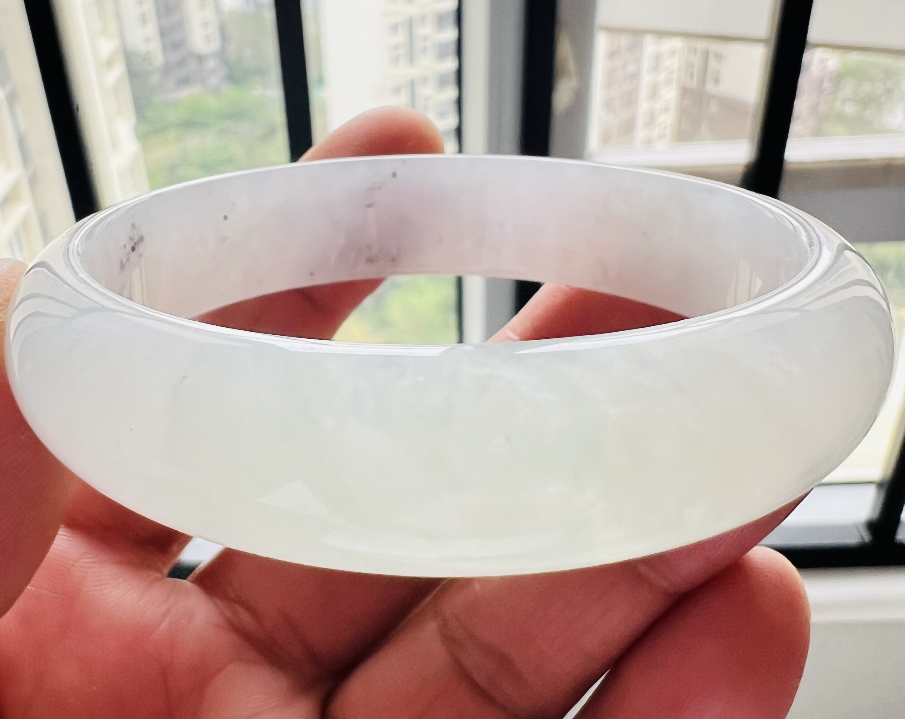 玉器街缅甸冰种晴水翡翠手镯