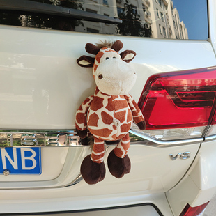 越野suv汽车车顶玩偶公仔一鹿平安装饰品车尾贴创意车外挂件摆件